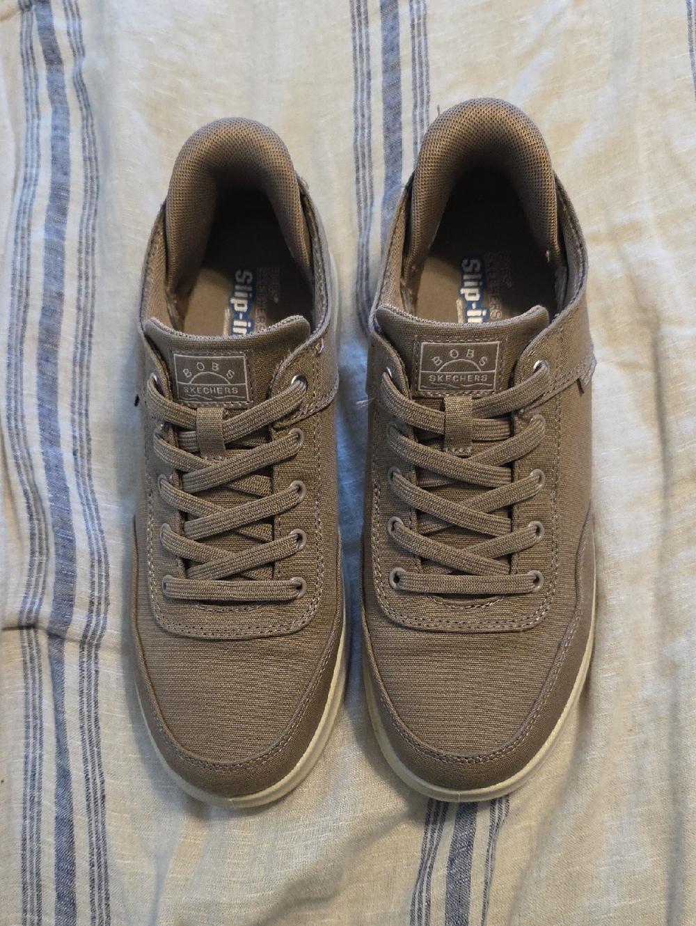 Skechers Slip-Ins Womens Taupe/Brown Sneakers